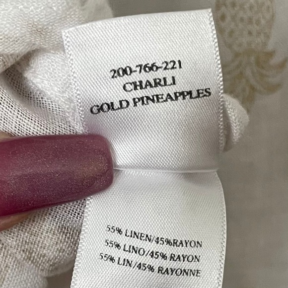 Rails Top Womens Small White Gold Charli Pineapple Linen Button Down Tropical - Picture 10 of 11